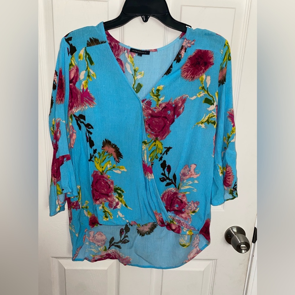Staccato Blue Floral Blouse